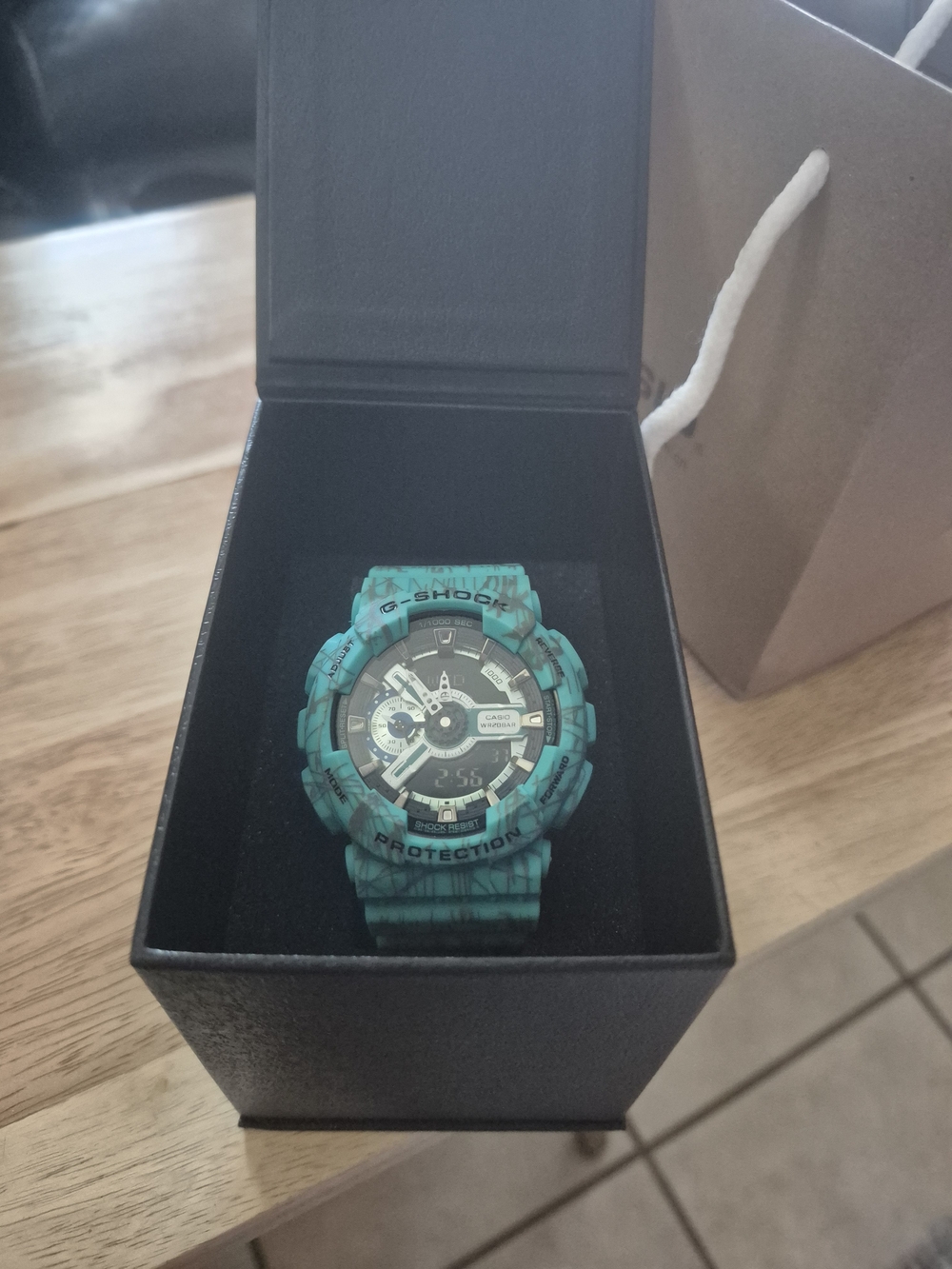 G-Shock Turquoise Scratch Pattern Men's Sport Watch